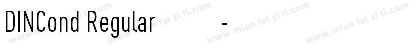 DINCond Regular 常规字体转换